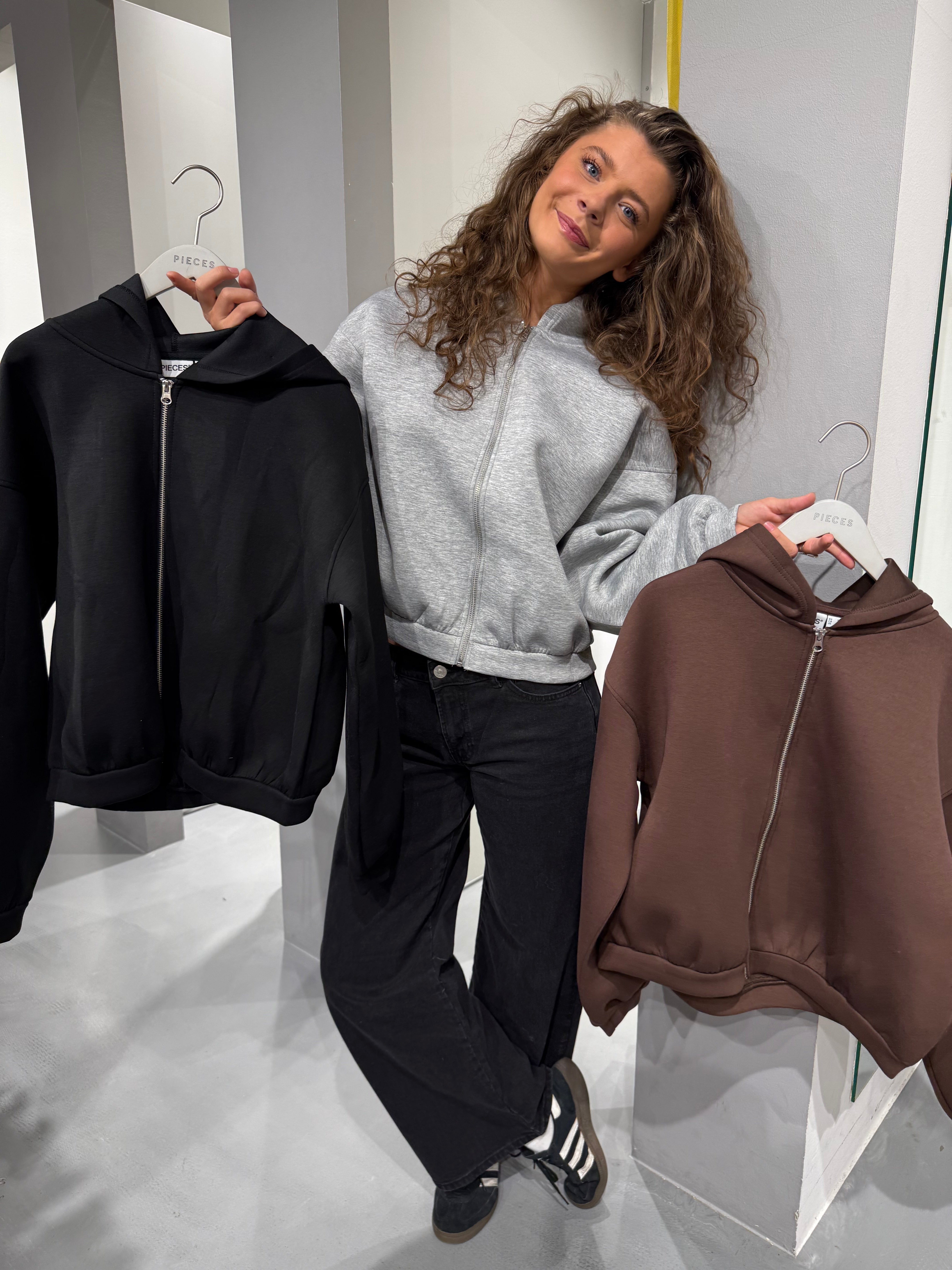 PCBUCUBA Sweatshirt - Light Grey Melange